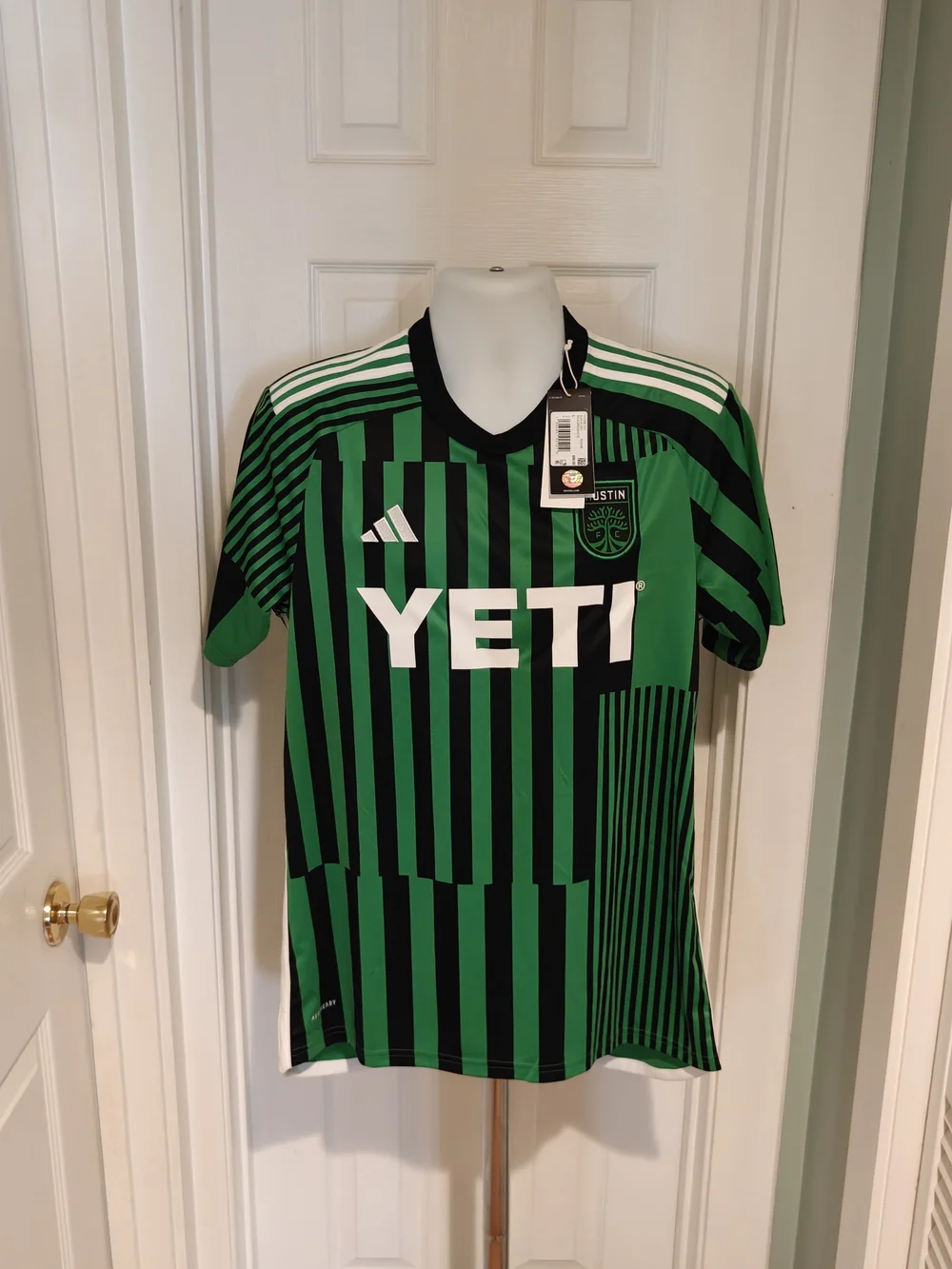 adidas Austin FC Yeti Green Black Soccer Jersey NWT Men’s Size XS MLS HI1835